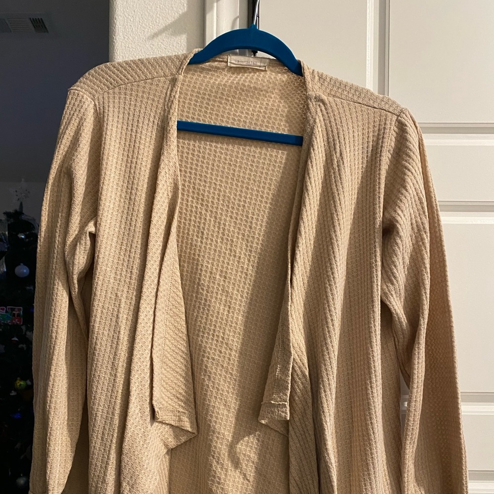 Waffle knit cardigan size Large